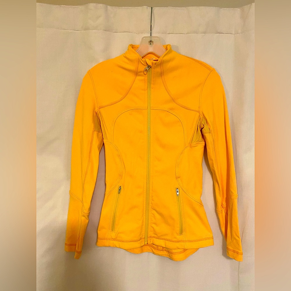lululemon zip up jacket golden yellow